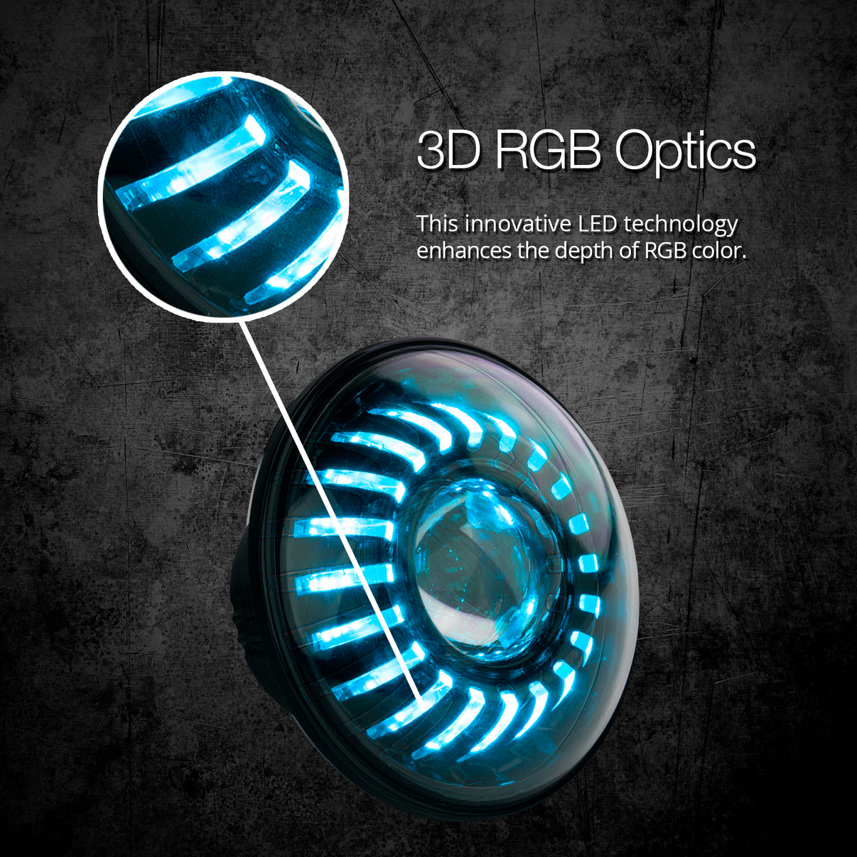 7" Xkchrome Rgb Headlight