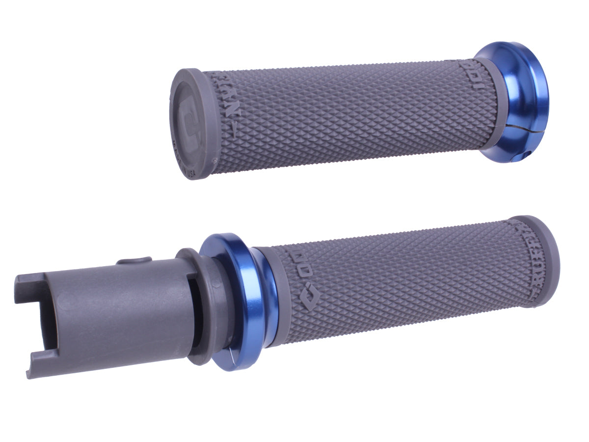 Lock On Ruffian Grips Graphite/Blue Cvo `23 24