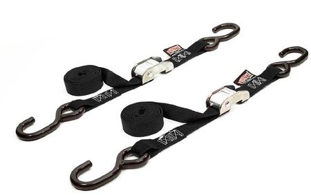 Tie Down Cam S Hook 1"X5.5' Black Pair