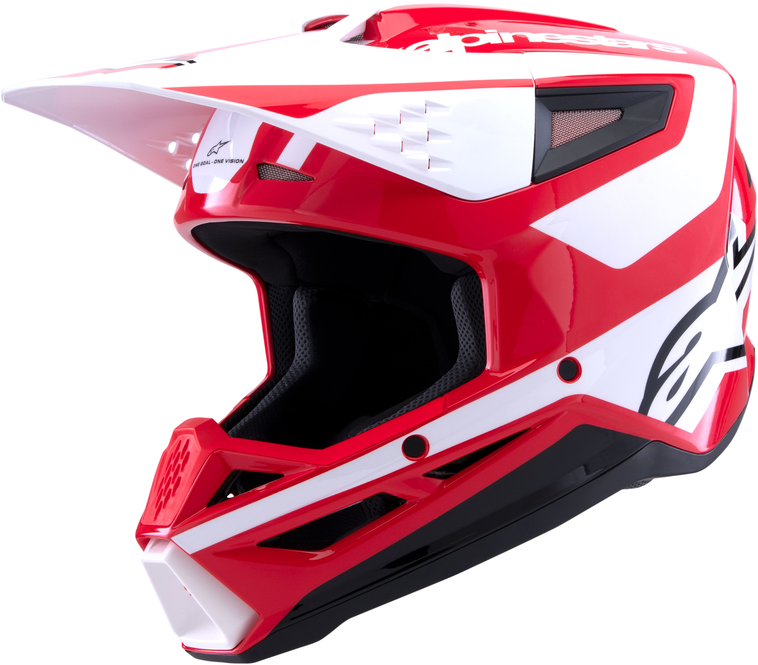 Sm3 Heat Helmet Red/White/Black Glossy Md