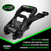 Rhino USA Heavy Duty Ratchet Tie-Down 4-Pack (Black) 1.6In X 8Ft