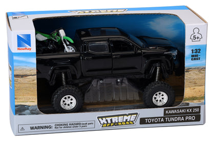 Replica 4x4 Truck/Dirt Bike Blk Tundra Kawasaki