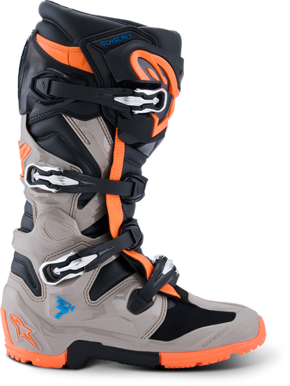 Tech 7 Enduro Blk/Warm Gry/Orange Fluo 8