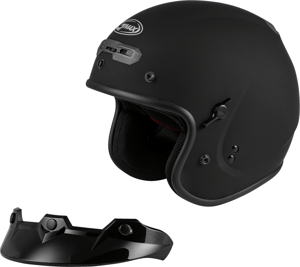 Gm 32 Open Face Helmet Matte Black Lg