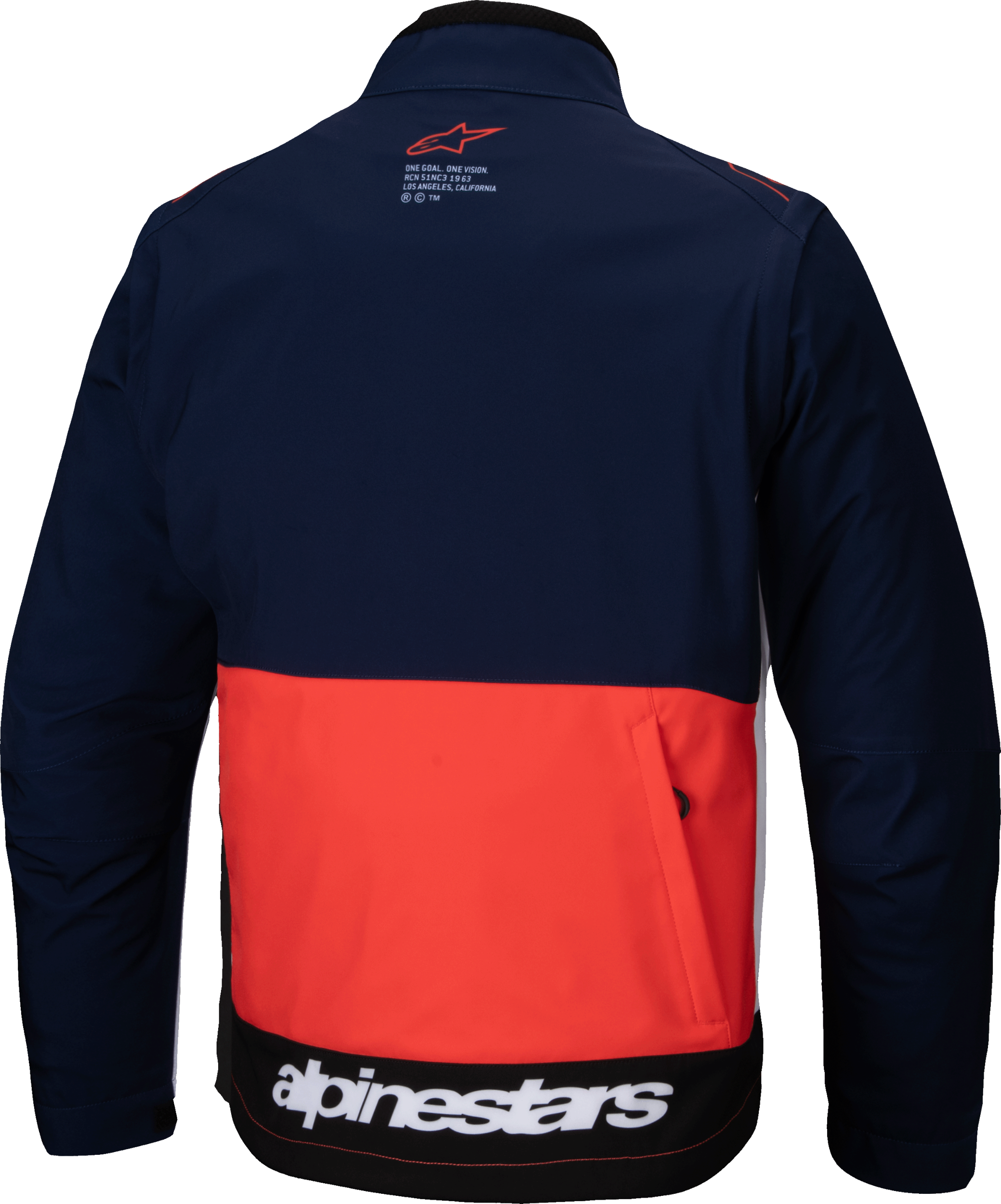Lite Dura Softshell Jacket Navy/Hot Orange/White Lg