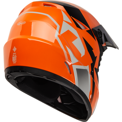 Mx 46 Compound Helmet Orange/Black/Grey Ys