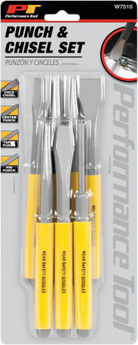 Performance Tool W7510 7 Piece Punch and Chisel Set