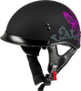 Hh 65 Corvus Helmet W/Peak Matte Black/Purple/Grey Lg