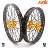 KKE 21 & 19 MX Wheels Rims for SUZUKI RMZ250 2007-2025 RMZ450 2005-2025 Black Spokes