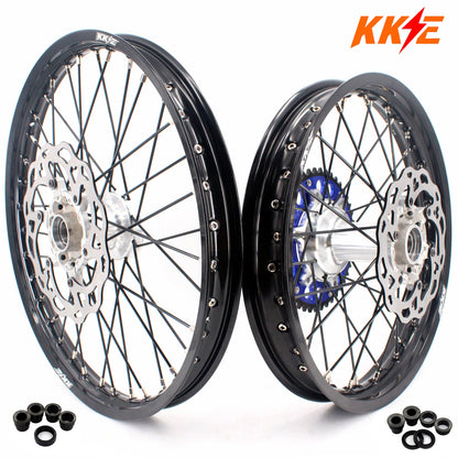 KKE 21/18 New Generation Cast Hub Billet Wheels Fit For KTM EXC XC-W XCF-W EXC-F 2003-2025 Black Spokes