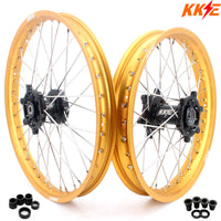 KKE 21 & 19 Dirt Bike Gold Rims for Suzuki RM125 2001-2007 RM250 2008