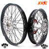 KKE 21/18 New Generation Cast Hub Billet Wheels Fit For KTM EXC XC-W XCF-W EXC-F 2003-2025 Black Spokes