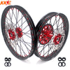 KKE 21 & 19 MX Rims for Suzuki RMZ250 2007-2025 RMZ450 2005-2025 Black Spokes