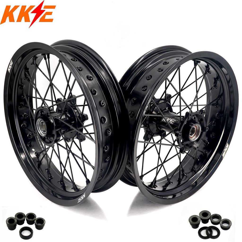 KKE 17Inch Supermoto Rims For KTM SX SX-F XC-F XC EXC EXC-F 2003-2025 Black