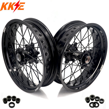 KKE 17Inch Supermoto Rims For KTM SX SX-F XC-F XC EXC EXC-F 2003-2025 Black