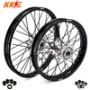 KKE 21/18 New Generation Cast Hub Billet Wheels Fit For KTM EXC XC-W XCF-W EXC-F 2003-2025 Black Spokes