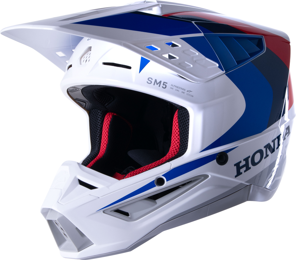 Honda S M5 Helmet White/Blue/Red Glossy Xs