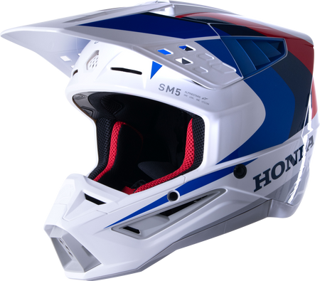 Honda S M5 Helmet White/Blue/Red Glossy Sm