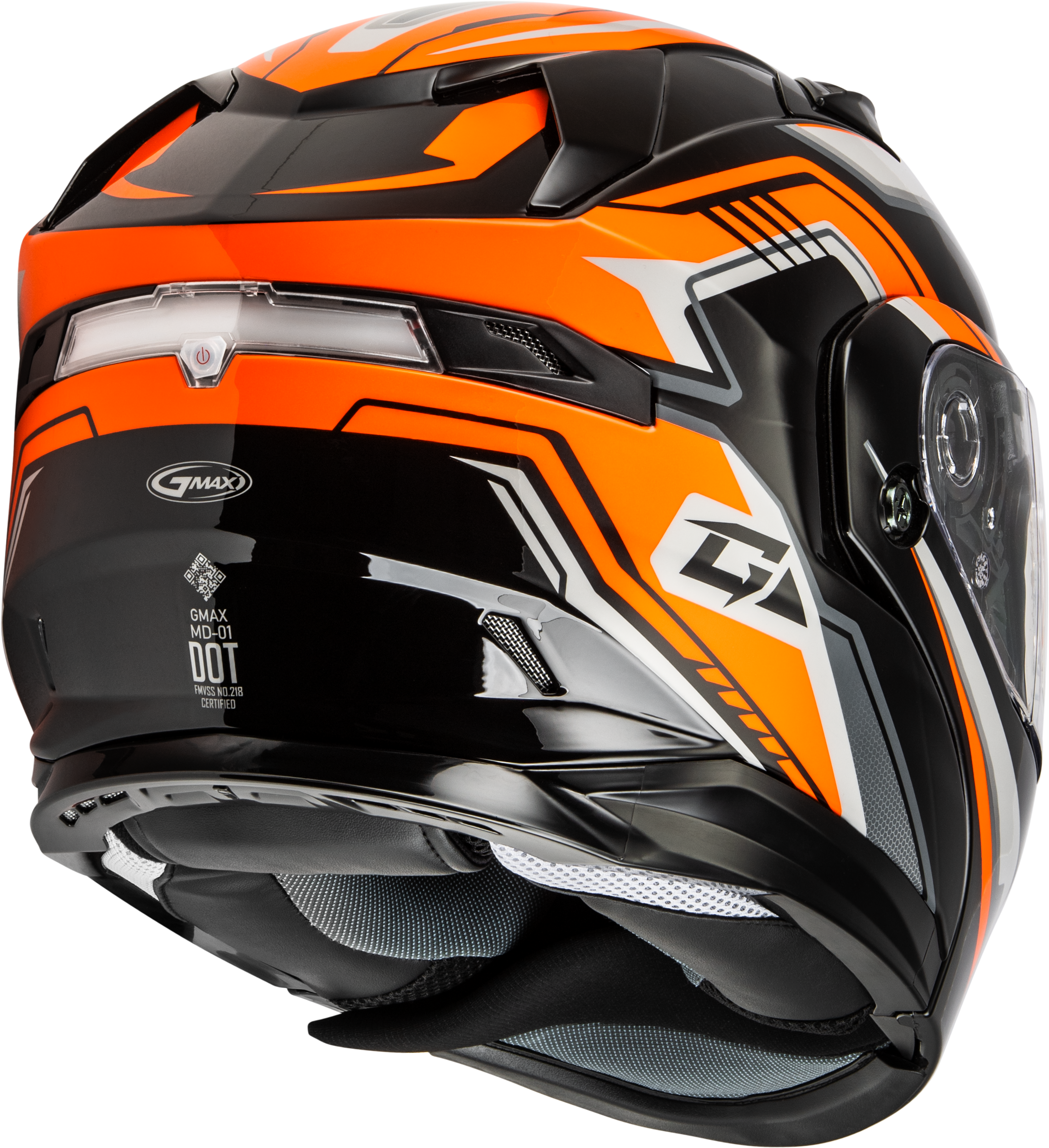 Md 01s Transistor Snow Helmet Orange/Black Lg