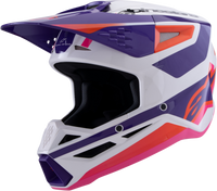 Sm3 Heat Helmet White/Purple/Pink Glossy Xs