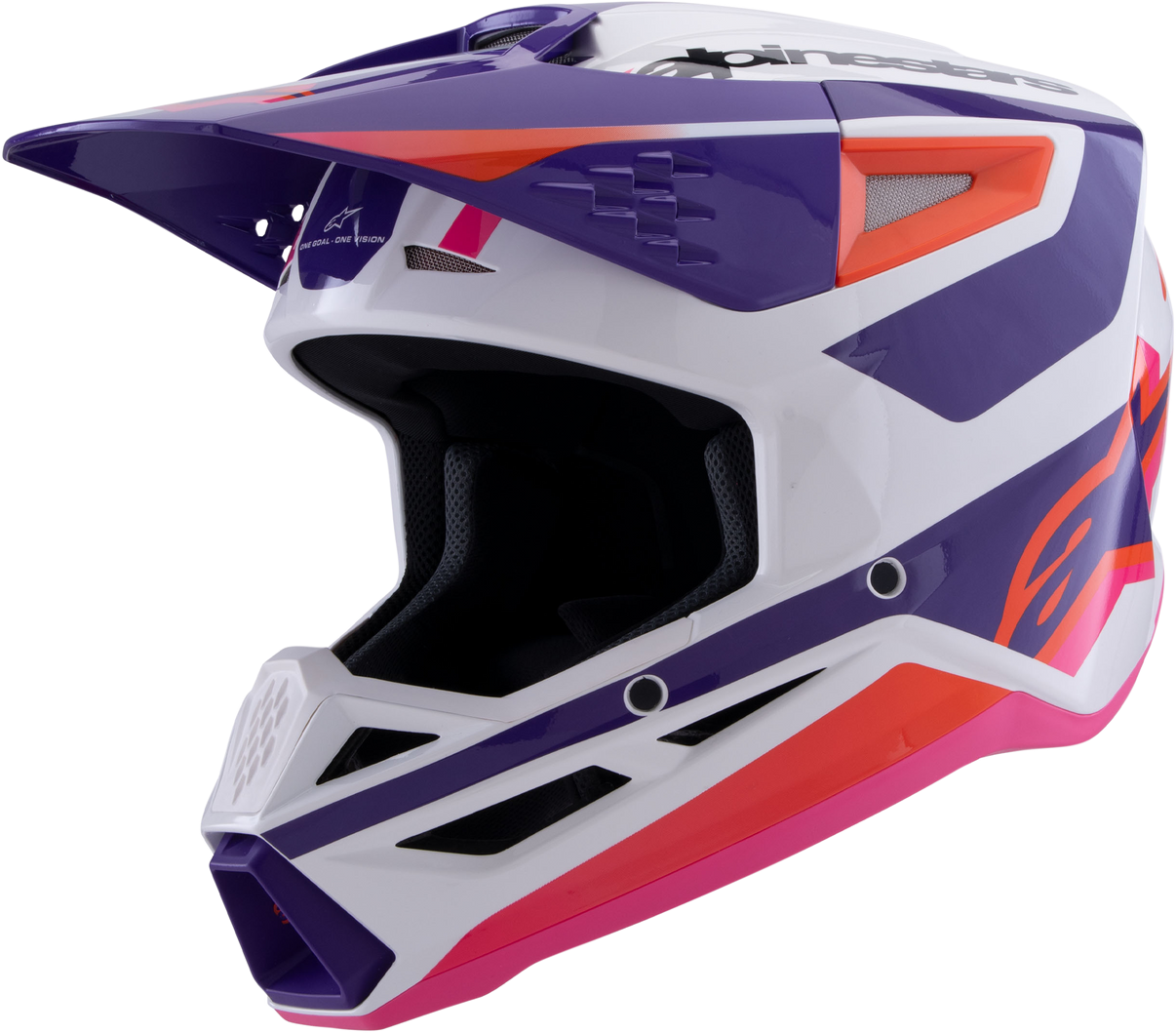 Sm3 Heat Helmet White/Purple/Pink Glossy Md