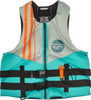 Neoprene Flotation Vest Teal/Grey/Orange Lg