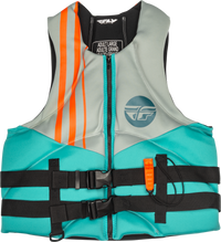 Neoprene Flotation Vest Teal/Grey/Orange Xs