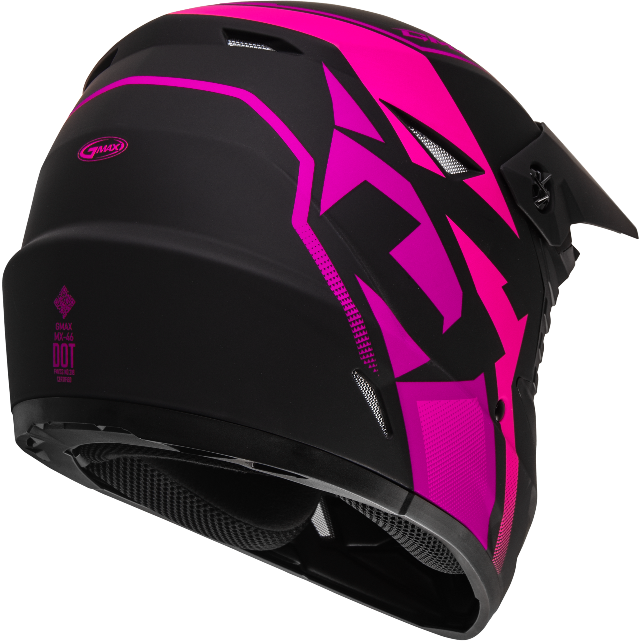 Mx 46 Compound Helmet Matte Black/Pink 2x