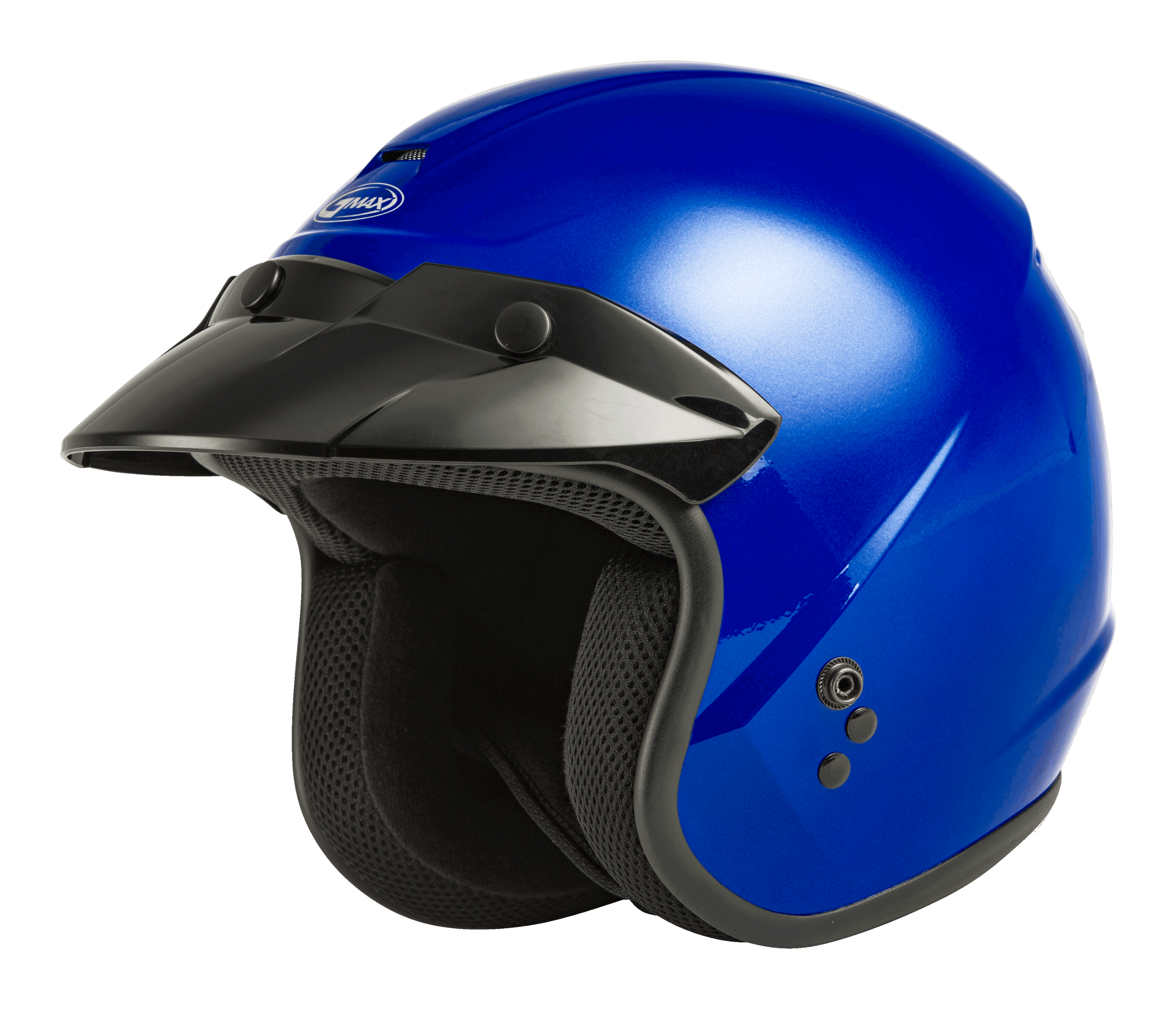 Of 2 Open Face Helmet Blue Lg