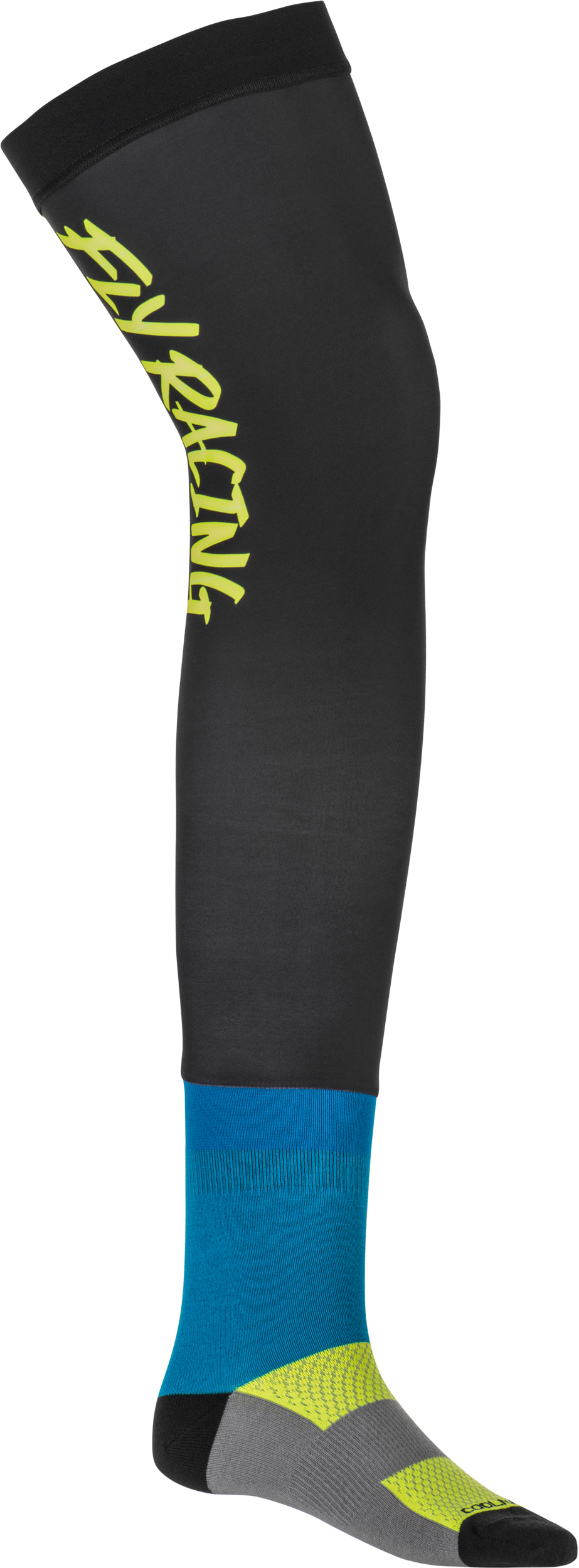 Knee Brace Socks Hi Vis/Black/Blue Lg/Xl