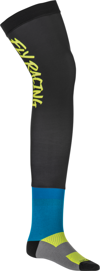 Knee Brace Socks Hi Vis/Black/Blue Lg/Xl