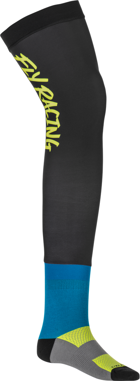 Knee Brace Socks Hi Vis/Black/Blue Lg/Xl