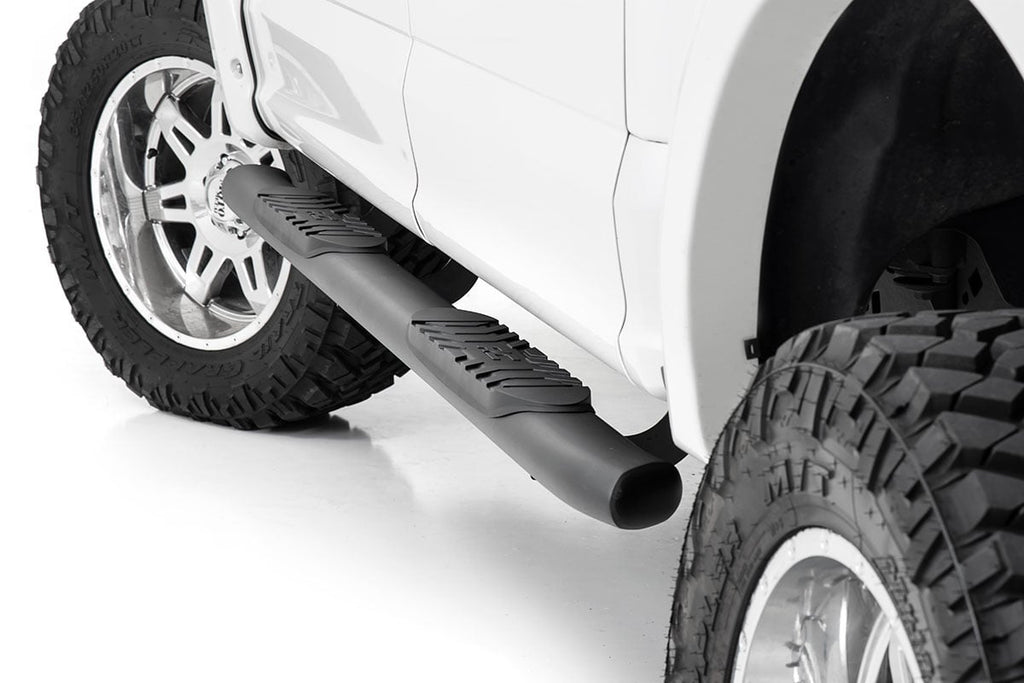 Oval Nerf Step | Crew Cab | Black | Ford F-150/Lightning/F-250/F-350/Raptor (15-25) | 21005