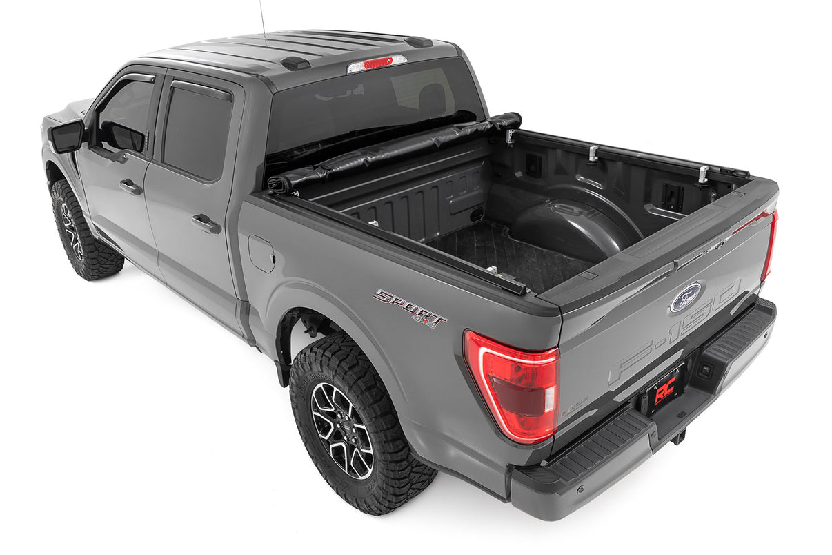 Soft Roll Up Bed Cover | 6'7" Bed | Ford F-150/F-150 Lightning/Raptor  (15-25) | 42225650