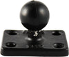 Rectangle Base W/1" Ball 1.5"X2"