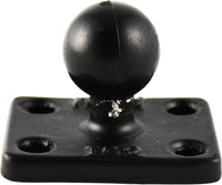 Rectangle Base W/1" Ball 1.5"X2"