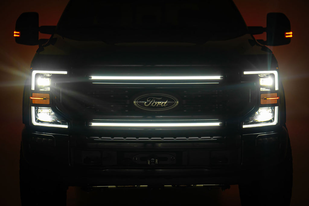 Rough Country | LED Light Kit | Grille Mount | 30 Inch DRL | Ford F-250/F-350 Super Duty (17-22) | 70990A