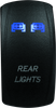 DragonFire Racing Lighted Switch Rear Light On/Off Blue