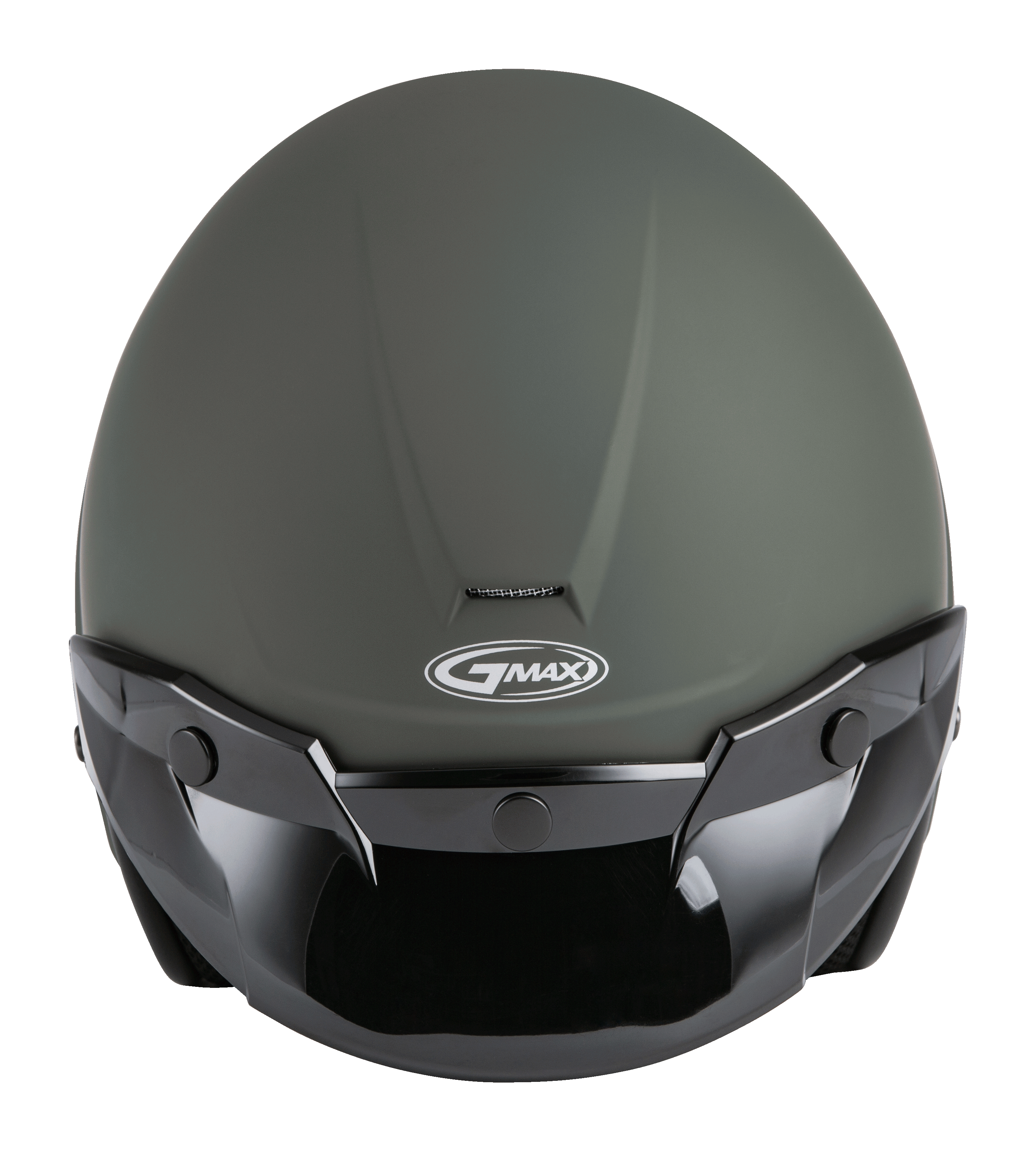 Of 2 Open Face Helmet Matte Green 2x