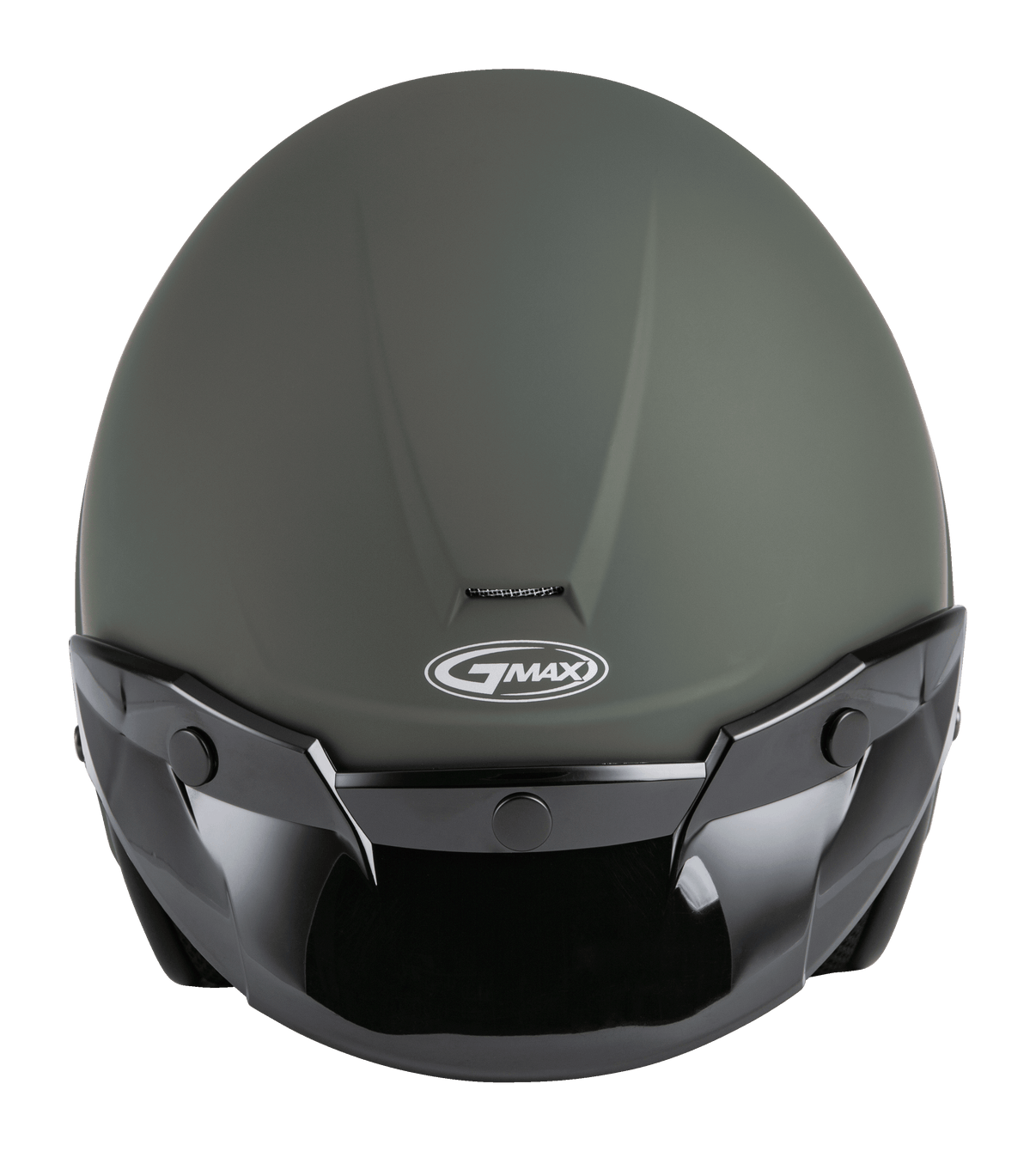 Of 2 Open Face Helmet Matte Green Sm