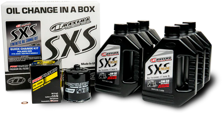 Sxs Oil Quick Change Kit 5w50 With Black Oil Filter