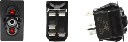 Dash Switch Body Single Acc Red/Red