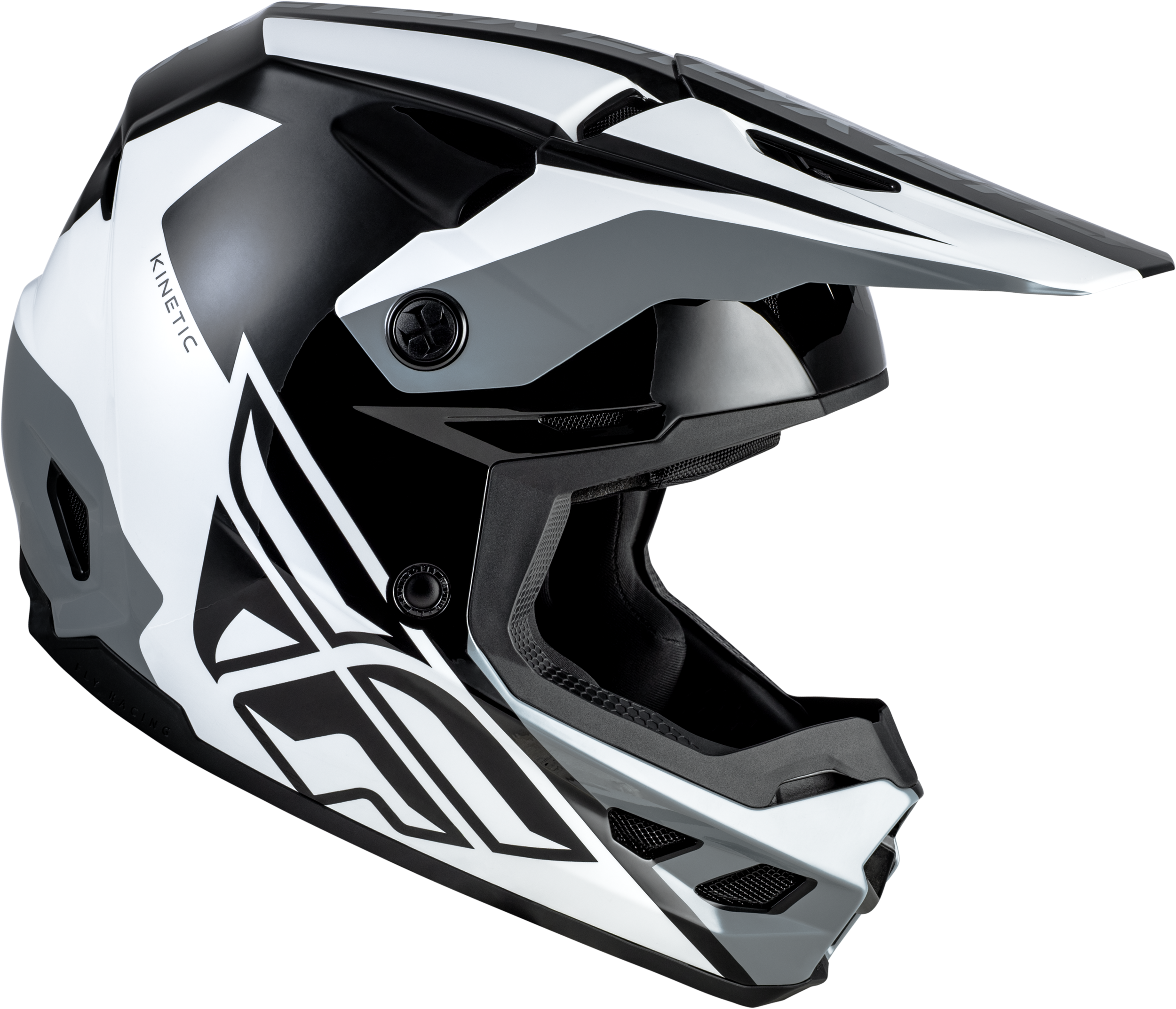 Kinetic Crest Helmet Black/White/Grey 2x