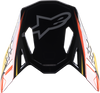 S M10 Carbon Meta2 Visor Black/Yellow/Orange Glossy