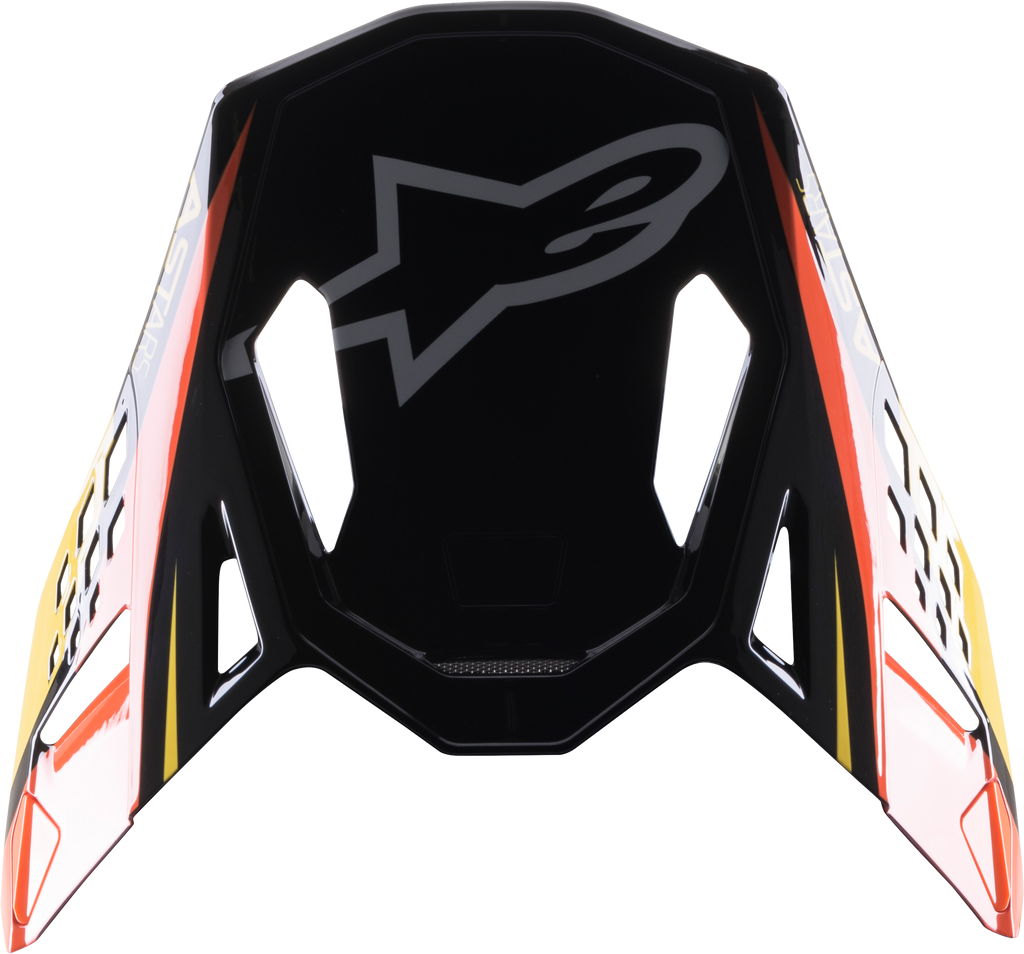 S M10 Carbon Meta2 Visor Black/Yellow/Orange Glossy