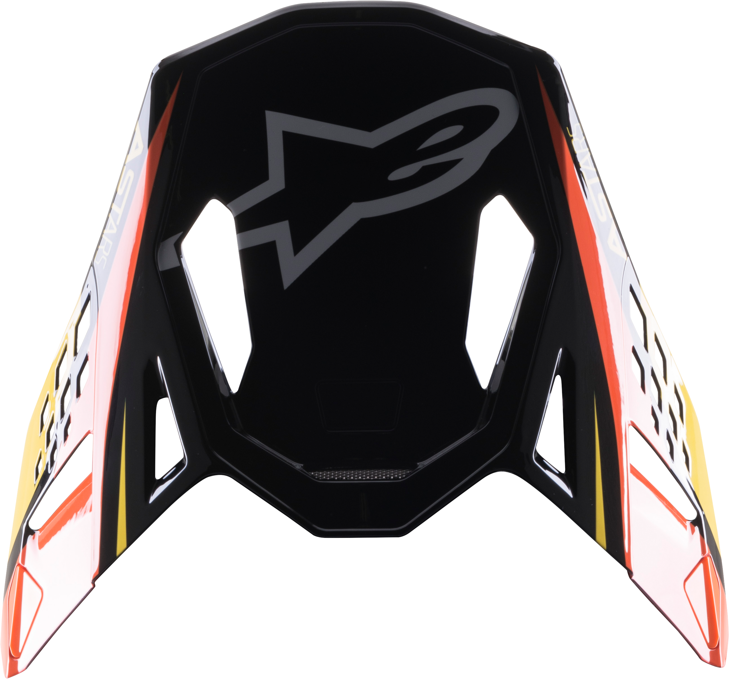 S M10 Carbon Meta2 Visor Black/Yellow/Orange Glossy