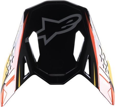 S M10 Carbon Meta2 Visor Black/Yellow/Orange Glossy