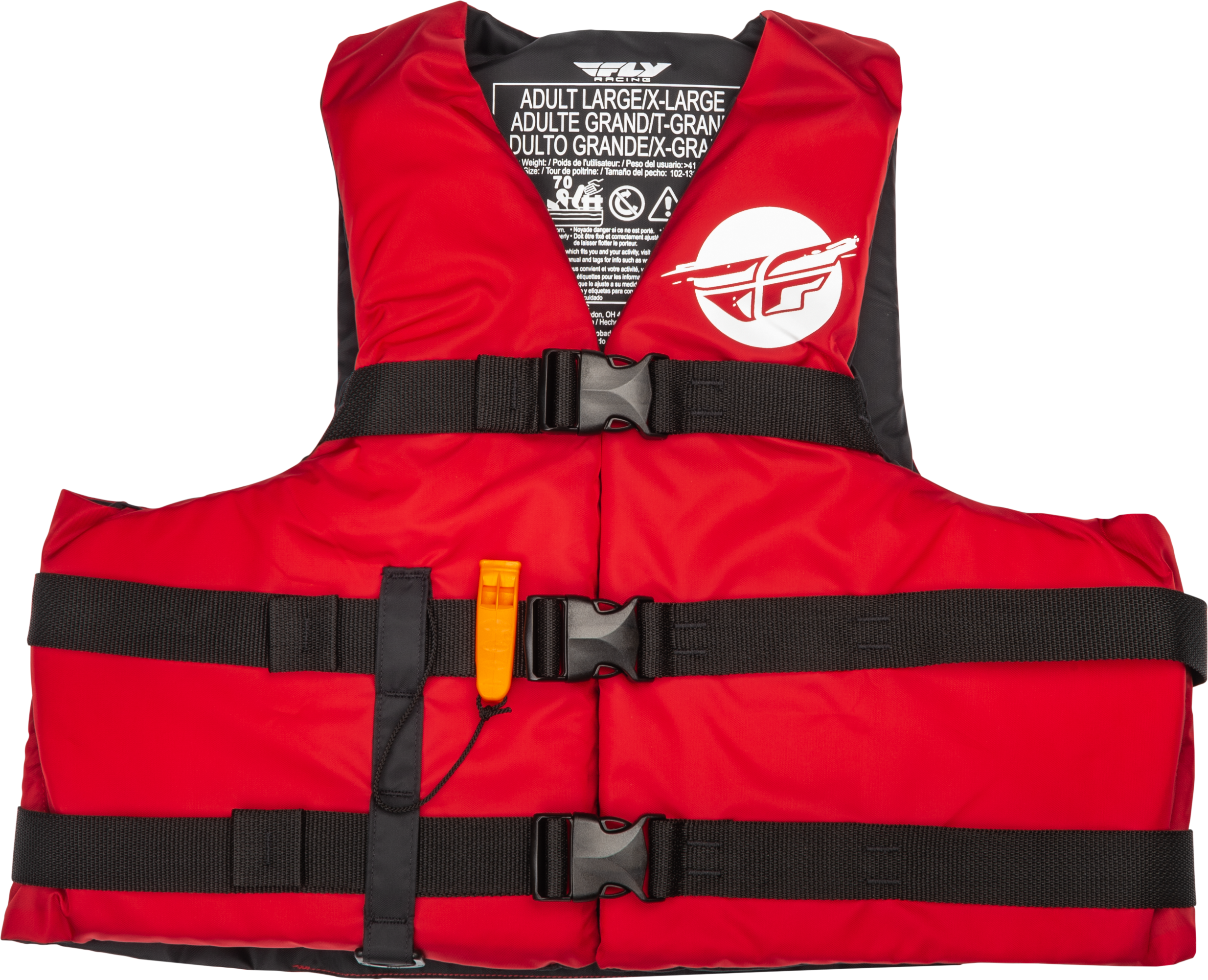 Nylon Flotation Vest Red/White 2x