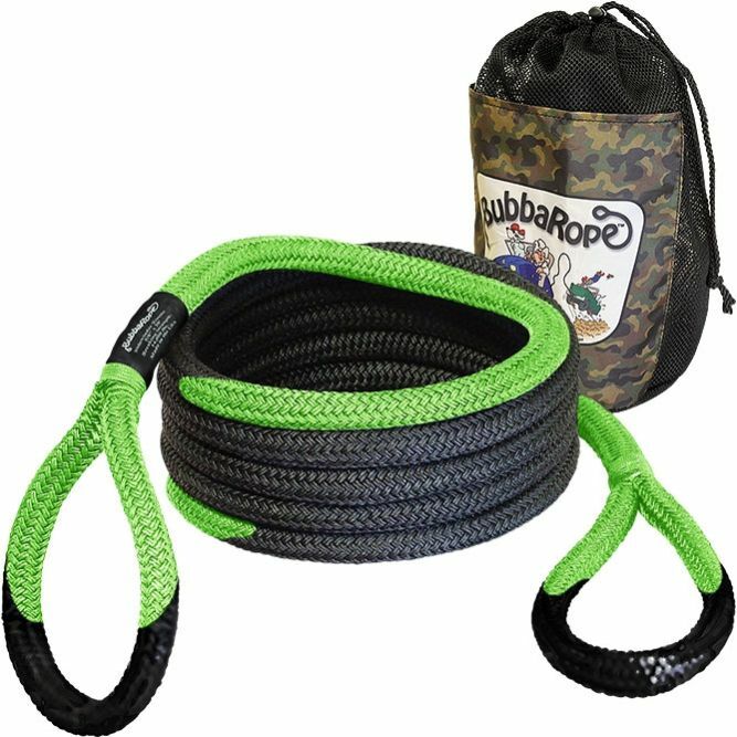 BUBBA ROPES 176653GR 5/8" x 20' Sidewinder UTV Recovery Rope - Green Eyes