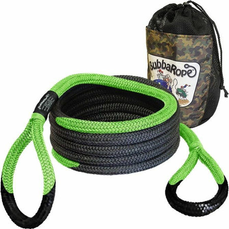 BUBBA ROPES 176653GR 5/8" x 20' Sidewinder UTV Recovery Rope - Green Eyes